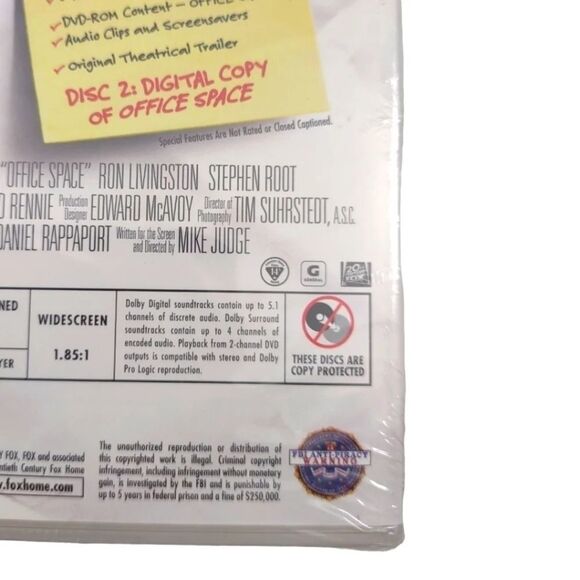 Office Space Two Disc DVD Special Edition Digital Copy and DVD Set New Sealed - Picture 6 of 11